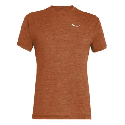 Tričko Salewa Puez Melange Dry S/S Tee - Bombay brown melange