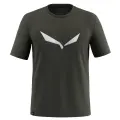 Tričko Salewa Solidlogo Dry T-Shirt - Dark olive