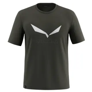 Tričko Salewa Solidlogo Dry T-Shirt - Dark olive