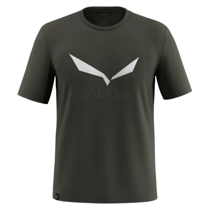 Tričko Salewa Solidlogo Dry T-Shirt - Dark olive