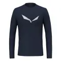 Tričko Salewa Solidlogo Dry L/S Tee - Navy blazer