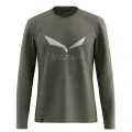 Tričko Salewa Solidlogo Dry L/S Tee - Faded Green