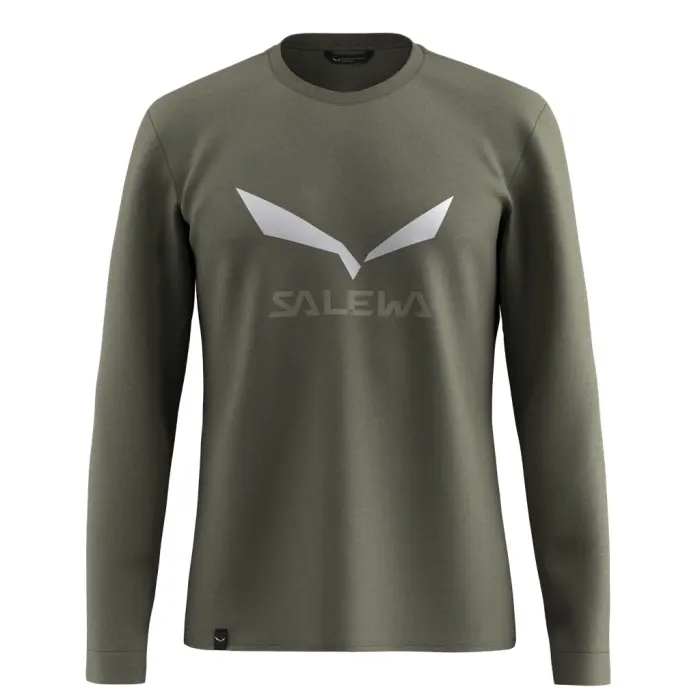 Tričko Salewa Solidlogo Dry L/S Tee - Faded Green