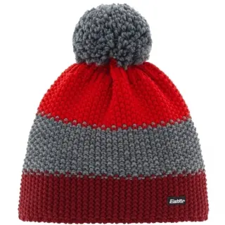 Čiapka Eisbär Star Pompon Mu Beanie - grey/red
