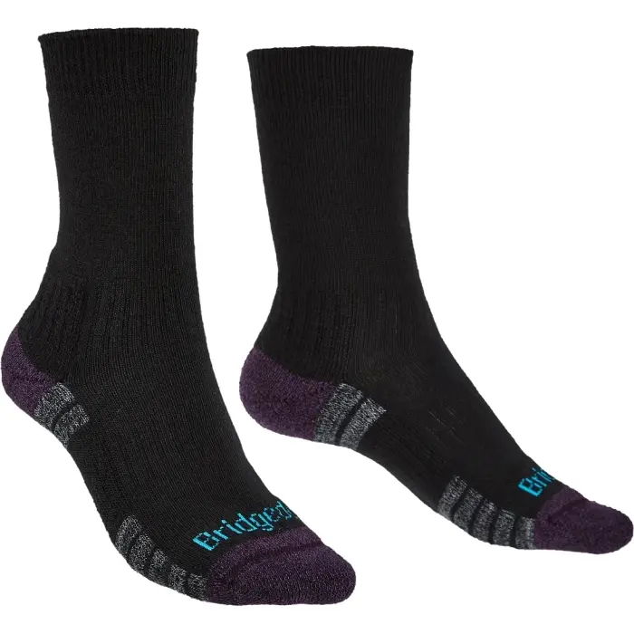 Ponožky Bridgedale Hike Trail LW MP Boot Woman - Black/Purple