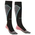 Ponožky Bridgedale Ski MidWeight Vertige Mid Over Calf Woman - Black/Coral