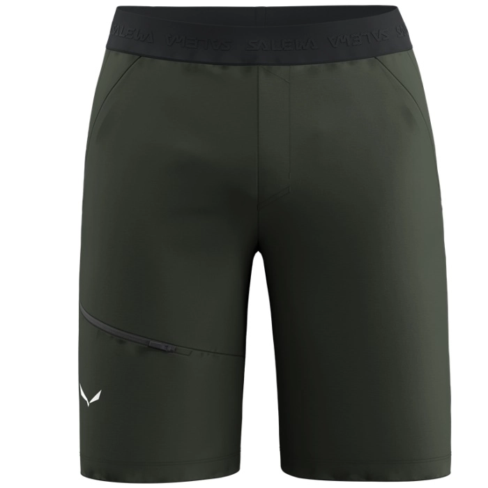 Nohavice Salewa Puez 4 Shorts - Dark olive