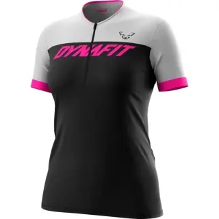 Tričko Dynafit Ride Light S/S 1/2 Zip Tee Woman - Beet red