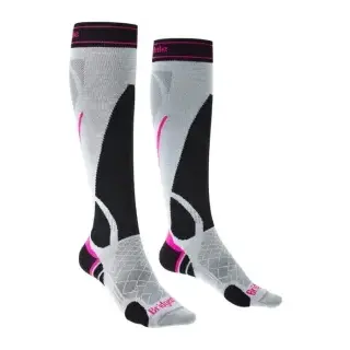 Ponožky Bridgedale Ski LightWeight Vertige Light Over Calf Woman - Silver/black
