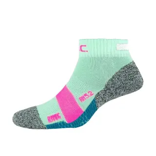 Ponožky P.A.C. RN 5.2 Running Reflective Pro Short Woman - Mint/pink