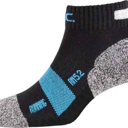 Ponožky P.A.C. RN 5.2 Running Reflective Pro Short Woman - Black/Cyan