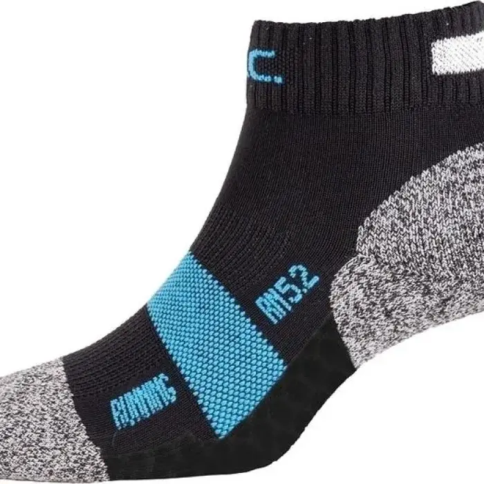 Ponožky P.A.C. RN 5.2 Running Reflective Pro Short Woman - Black/Cyan