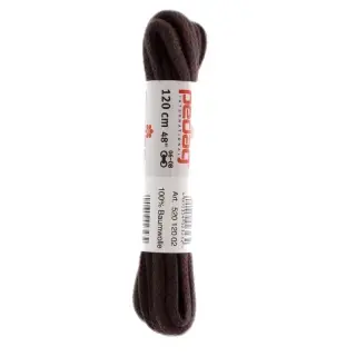 Šnúrky do topánok Pedag guľaté silné 120cm - Dark brown