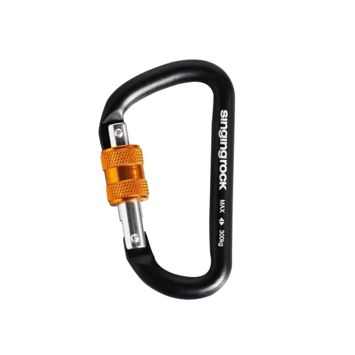 Karabína Singing Rock Mini D Screw - Black