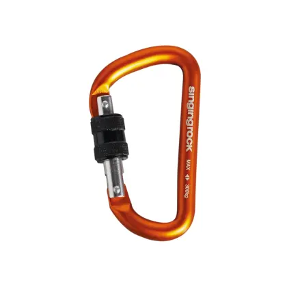 Karabína Singing Rock Mini D Screw - Orange