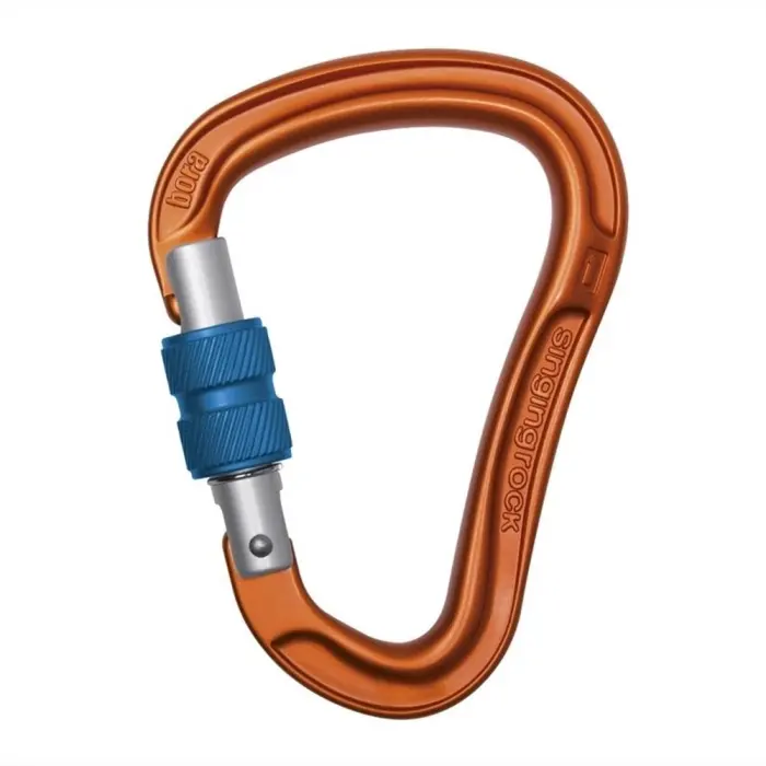 Karabína Singing Rock Bora HMS Screw - Orange/blue