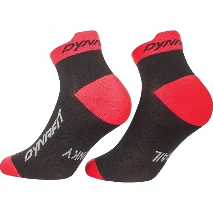 Ponožky Dynafit Trail Short Socks - Black Out/Ultra Coral