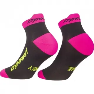 Ponožky Dynafit Trail Short Socks - Black Out/Pink Glo