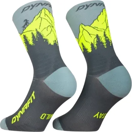 Ponožky Dynafit Traverse Crew Socks - Cinder Ultra Yellow