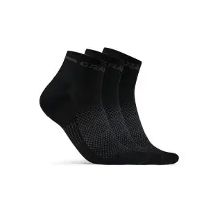 Ponožky Craft Core Dry Mid Socks 3-Pack - Black