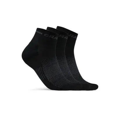 Ponožky Craft Core Dry Mid Socks 3-Pack - Black