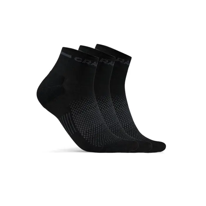 Ponožky Craft Core Dry Mid Socks 3-Pack - Black