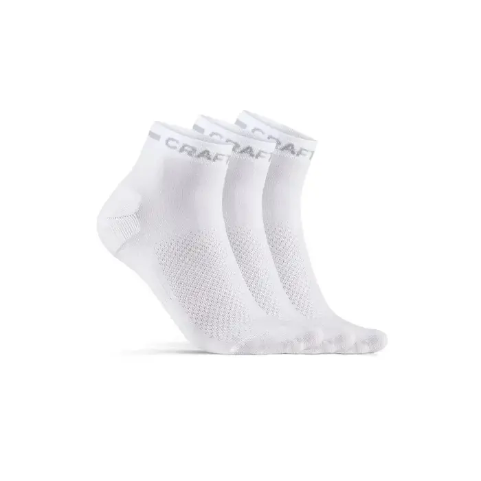 Ponožky Craft Core Dry Mid Socks 3-Pack - White