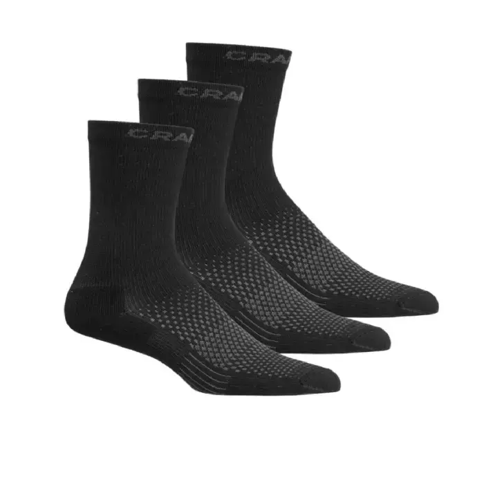 Ponožky Craft Core Dry High Socks 3-Pack - Black