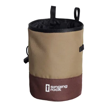 Vrecko na magnézium Singing Rock Chalk Bag Duo - brown/gold