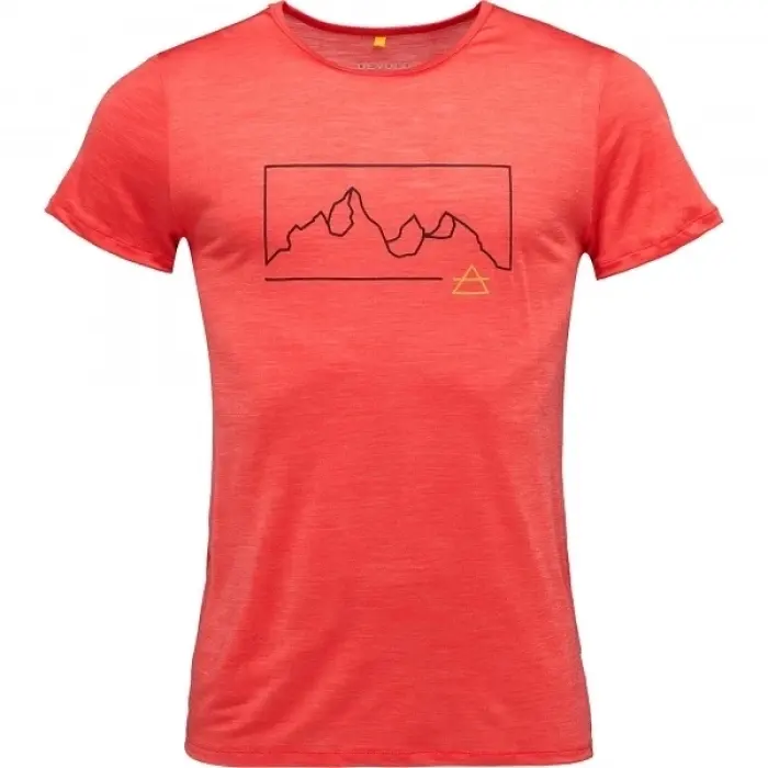 Tričko Devold Active Outline Tee - Cayenne