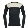 Tričko Devold Lauparen Merino 190 Shirt - Raw white/Ink/Black