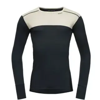 Tričko Devold Lauparen Merino 190 Shirt - Raw white/Ink/Black