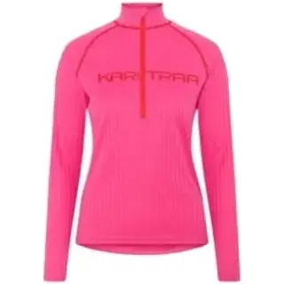 Tričko Kari Traa Ella Halfzip Woman - Bright pink