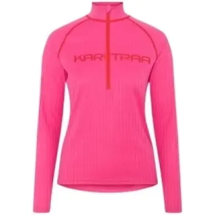 Tričko Kari Traa Ella Halfzip Woman - Bright pink