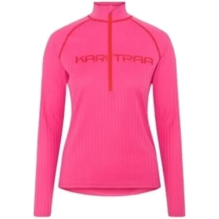 Tričko Kari Traa Ella Halfzip Woman - Bright pink