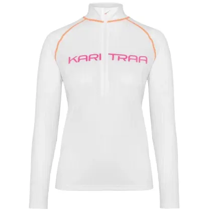 Tričko Kari Traa Ella Halfzip Woman - White