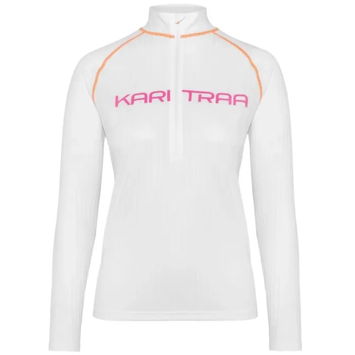 Tričko Kari Traa Ella Halfzip Woman - White