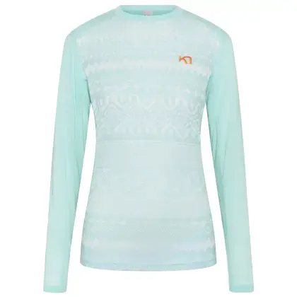 Tričko Kari Traa Live LS Woman - Bright Turquoise