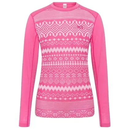 Tričko Kari Traa Live LS Woman - Bright Pink