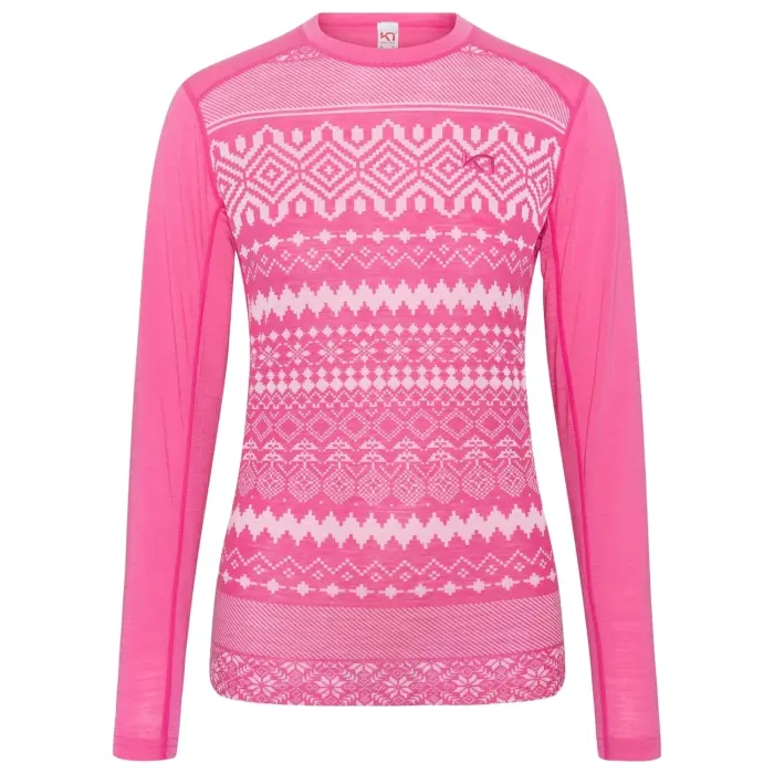 Tričko Kari Traa Live LS Woman - Bright Pink