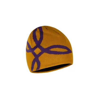 Čiapka Montura Logo Lined Beanie - Mustard/petunia