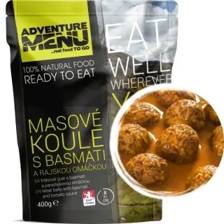 Adventure Menu Mäsové guľe s basmati a paradajkovou omáčkou