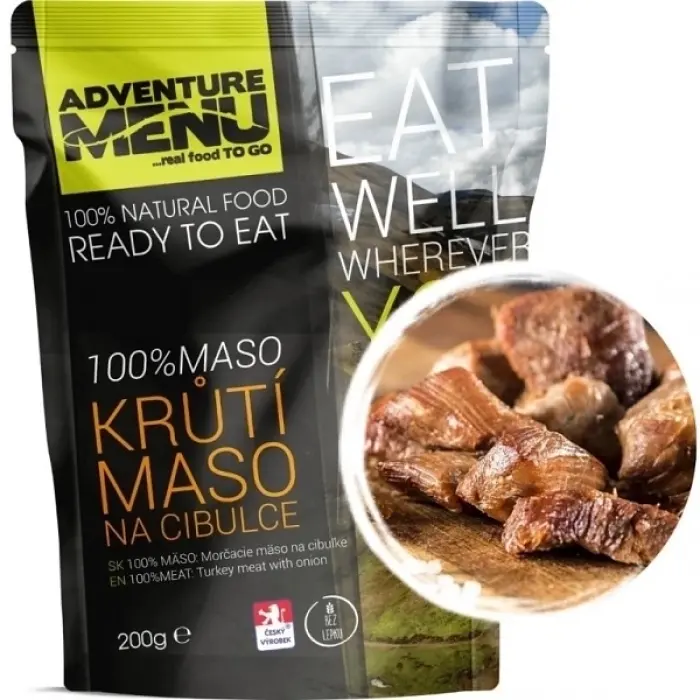 Adventure Menu Morčacie mäso na cibuľke
