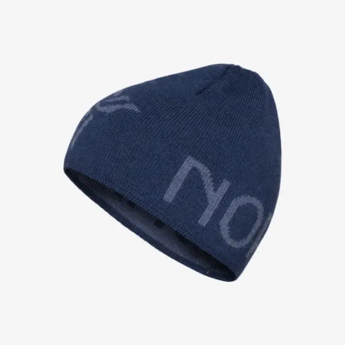 Čiapka Norrona 29 mid merinoUll logo Beanie - Indigo Night Melange