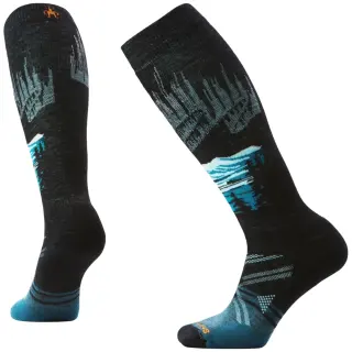 Ponožky Smartwool Ski Full Cushion Alpine Auroras OTC Woman - Black