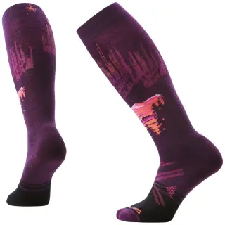 Ponožky Smartwool Ski Full Cushion Alpine Auroras OTC Woman - Purple Iris