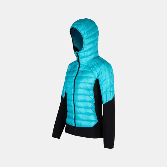 Bunda Montura Peak Hybrid Hooded Jacket Woman - Turqouise