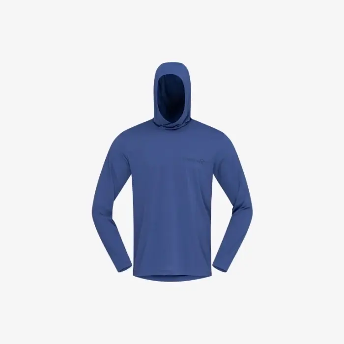 Tričko Norrona Femund Tech Hood - Vintage Indigo