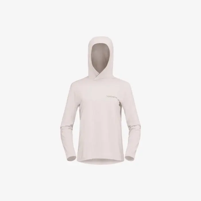 Tričko Norrona Femund Tech Hood Woman - Oatmeal