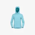 Tričko Norrona Femund Tech Hood Woman - Aqua haze